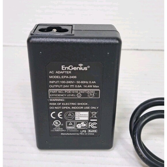 EnGenius EPA-2406 Proprietary 24V 0.6A PoE Injector Adapter OEM Tested & Works - Picture 2 of 5